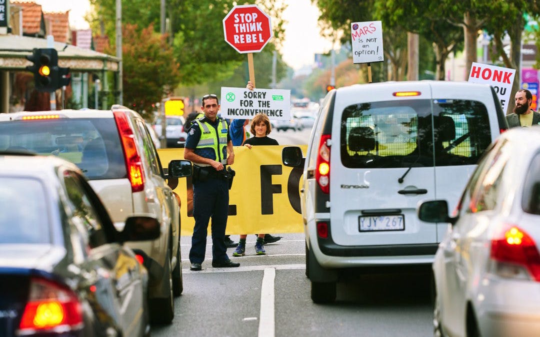 Extinction Rebellion Victoria Launches International Day of Rebellion with Traffic Disruption in Melbourne