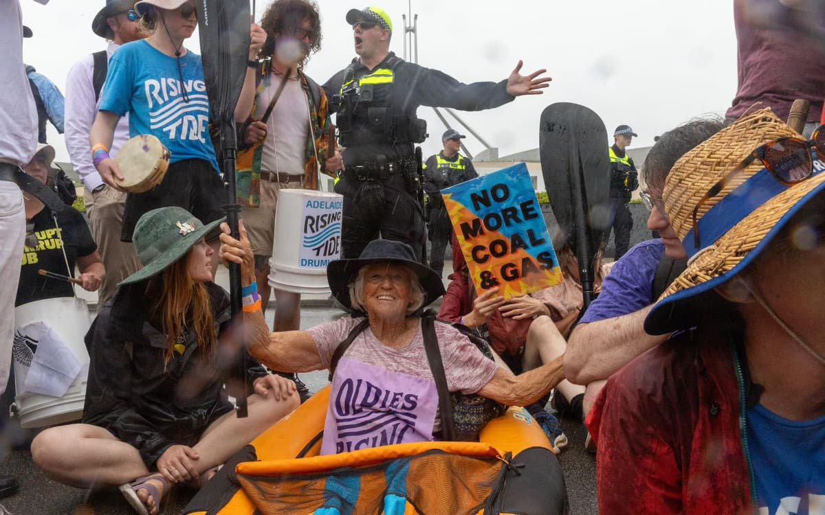 Protesters in Canberra