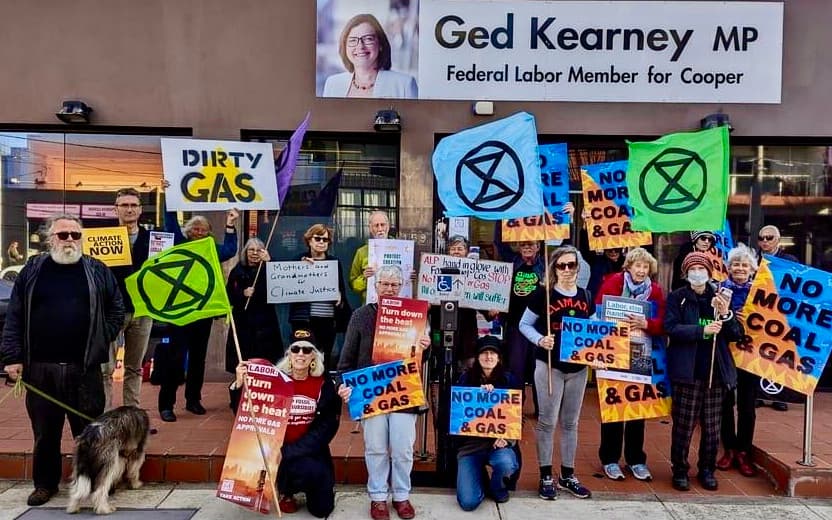 Snap action at the office of Ged Kearney, VIC