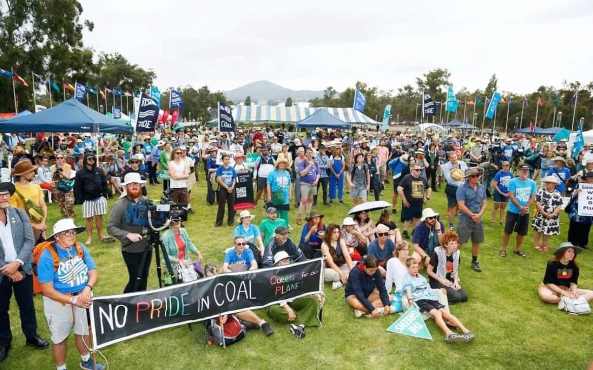 Protestival audience during a daytime music event