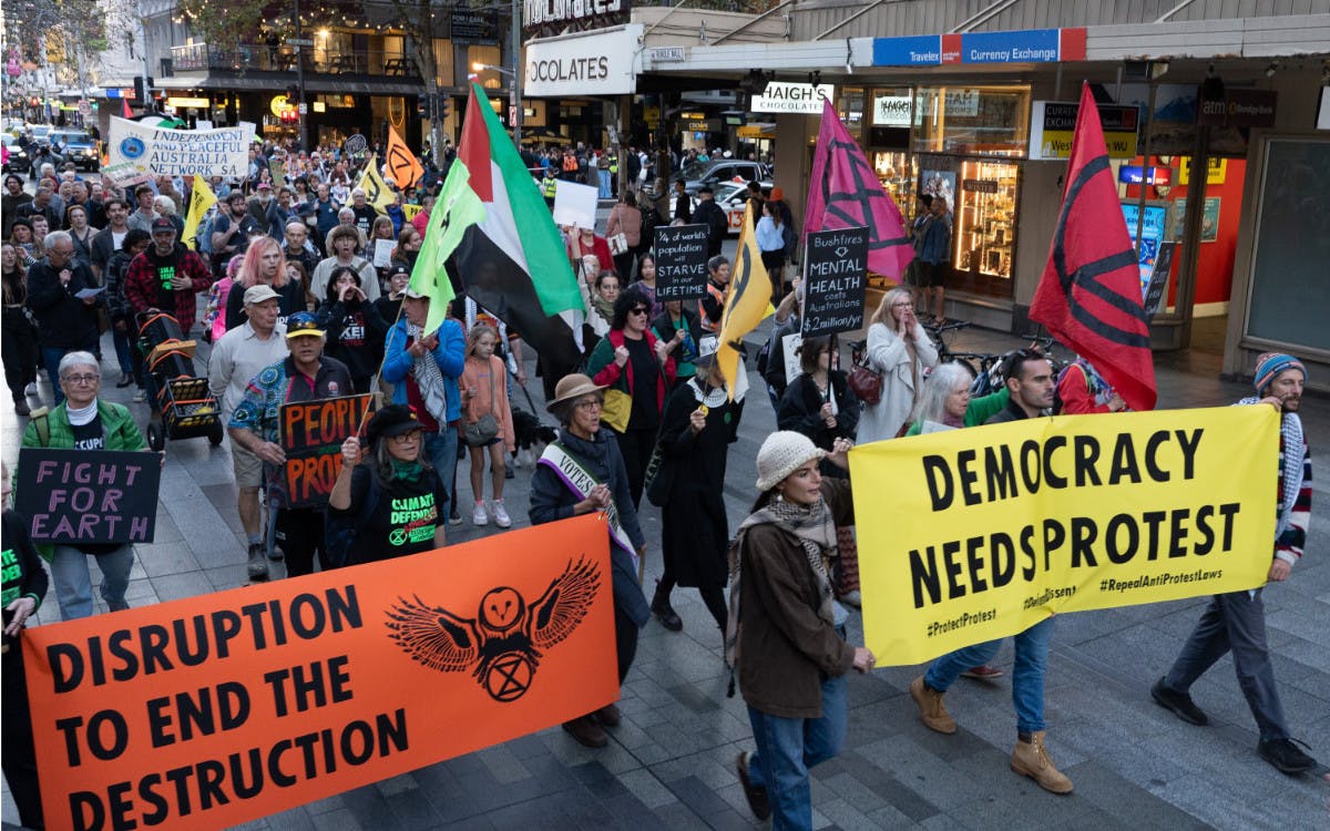 Marchers risk arrest under South Australia's draconian anti-protest laws