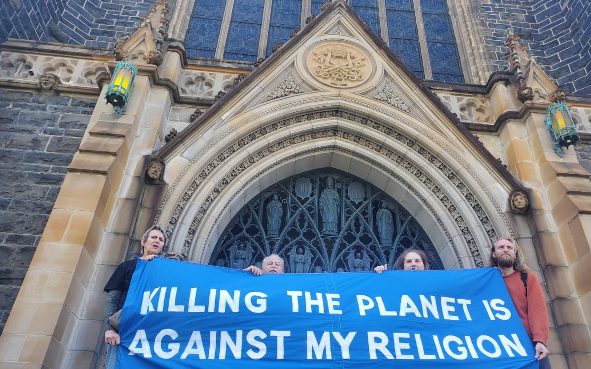 Action for climate refugees at St Patrick’s, Melbourne