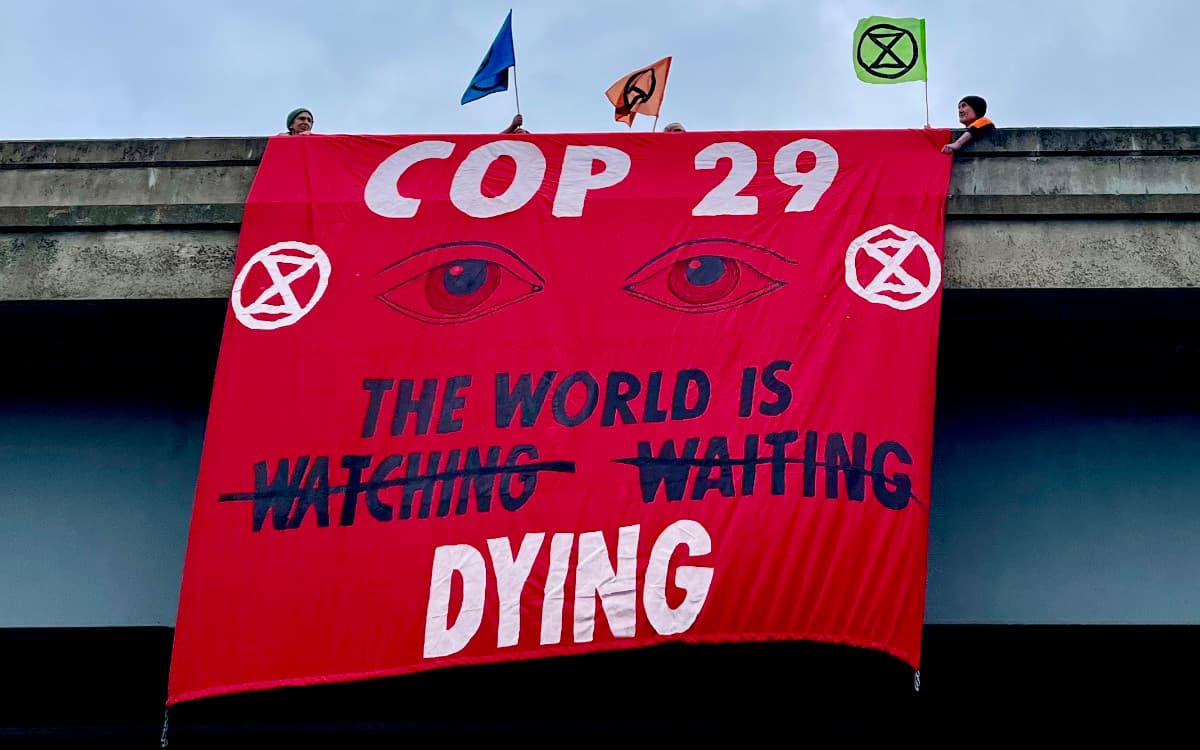 Melbourne's Punt Road disrupted by Cop29 protest