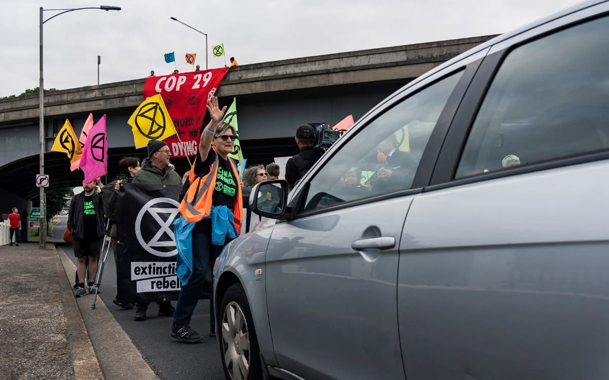 XR Marshall directs traffic