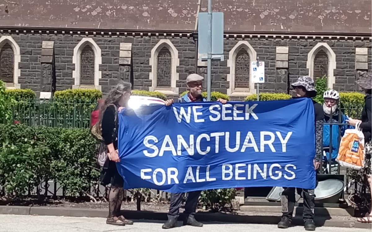 Protesters with