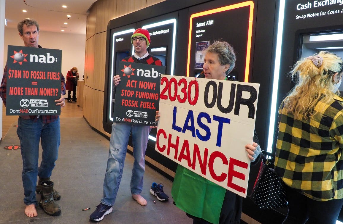 Activists at Canberra City NAB