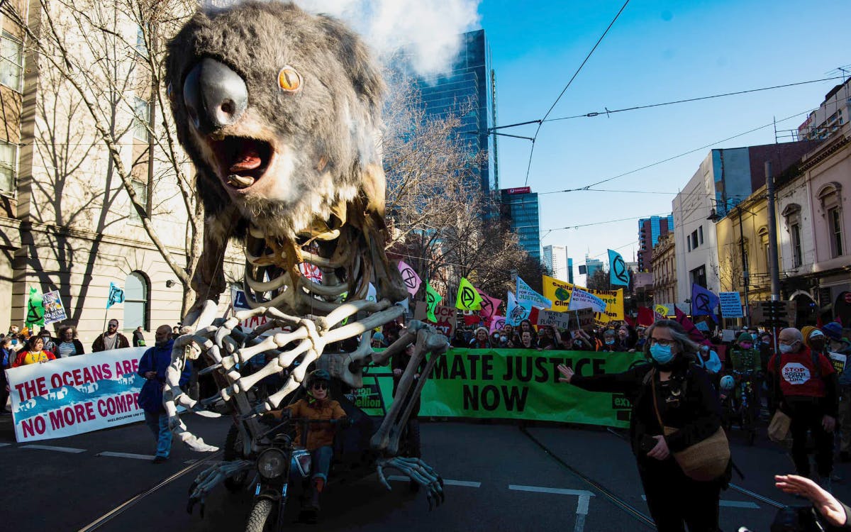 Climate groups rally in Melbourne while governments shut down the future