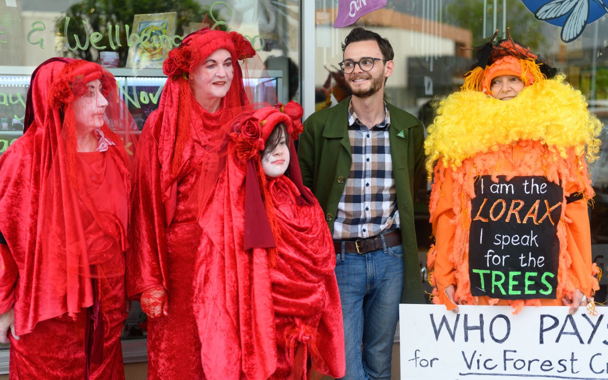 Red Rebels with Nat Morgan, the Greens’ lead candidate for Eastern Victoria