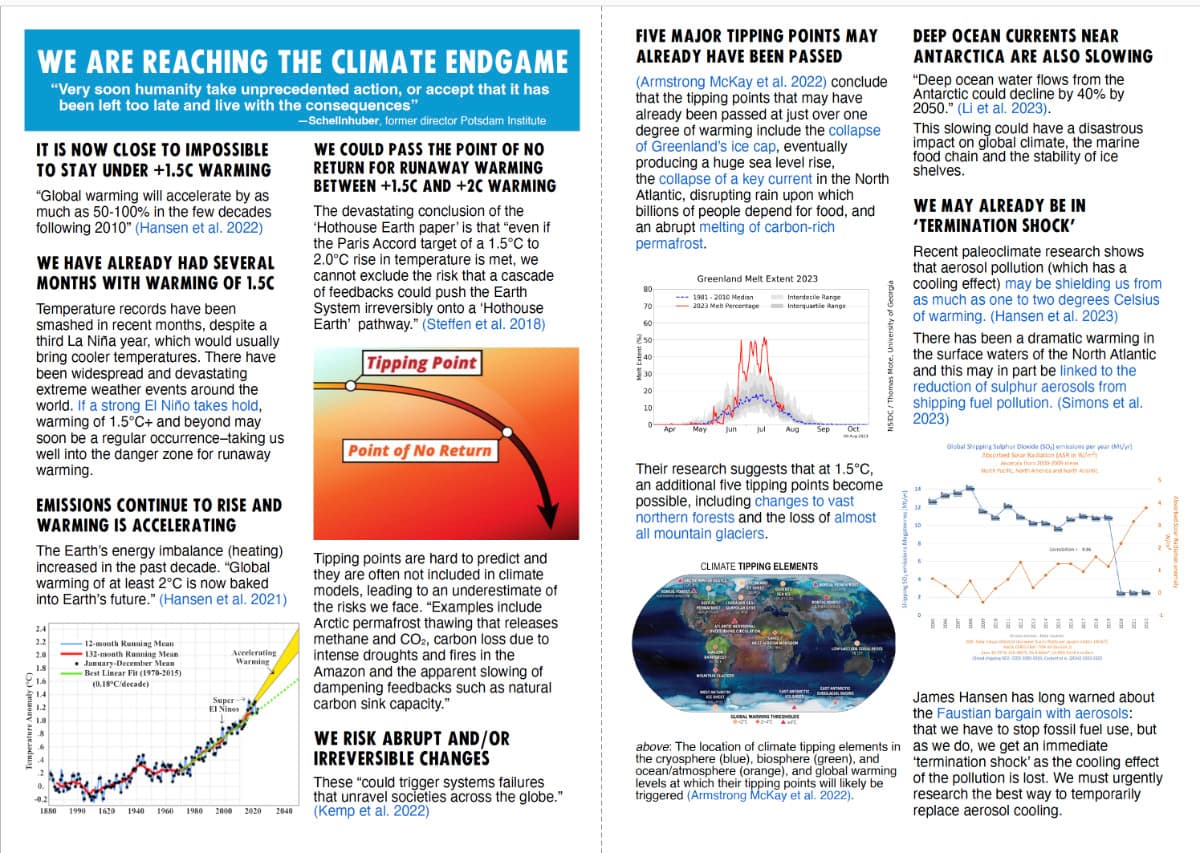 XR's Climate Update Report to Labor Conference Delegates