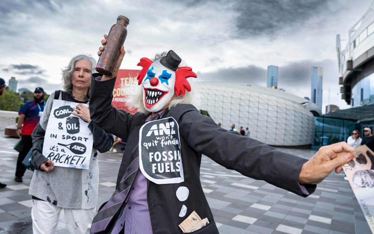 XR Vic rebels make the point with theatrics at Rod Laver Arena