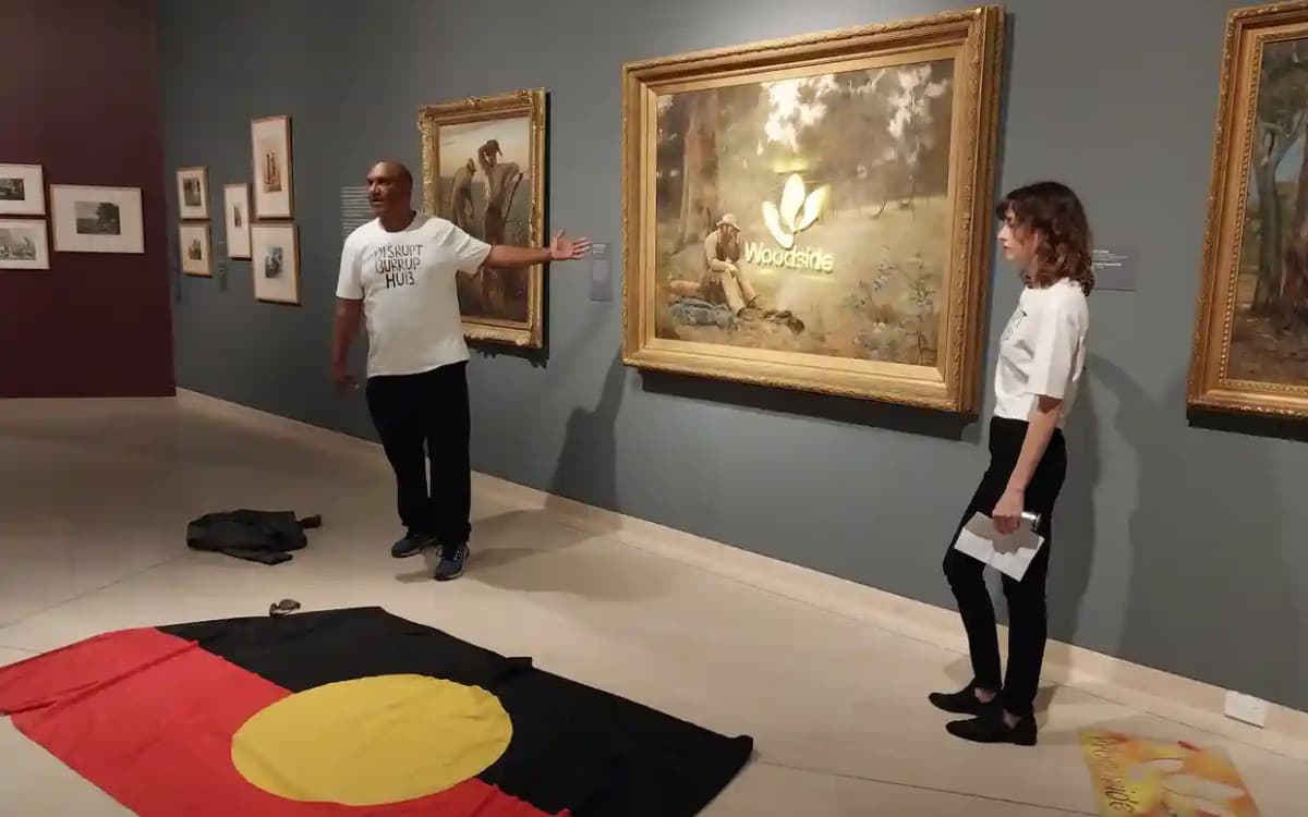 Joana Partyka and Ballardong Noongar man Desmond Blurton