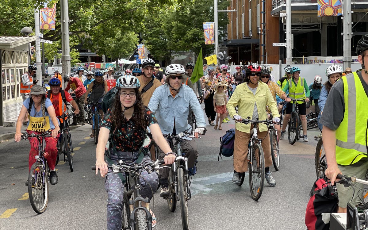 XR ACT bike swarm in Adelaide
