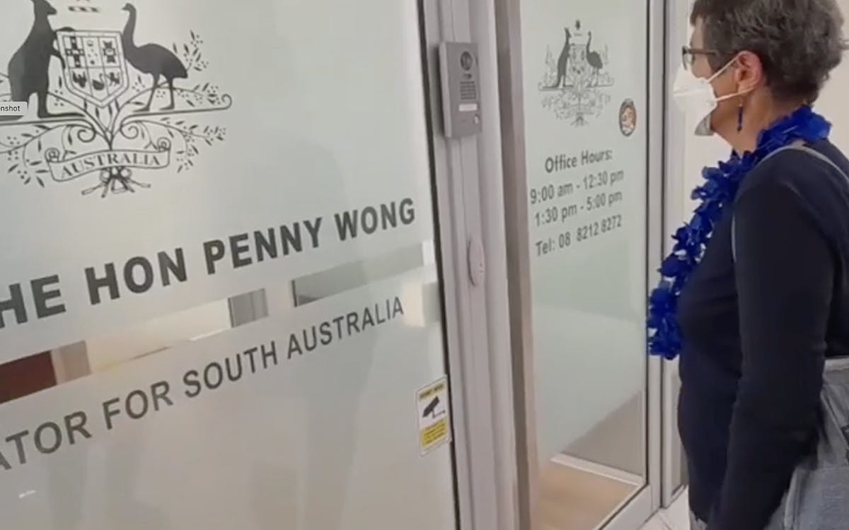 XR SA rebels visited the office of Senator Penny Wong