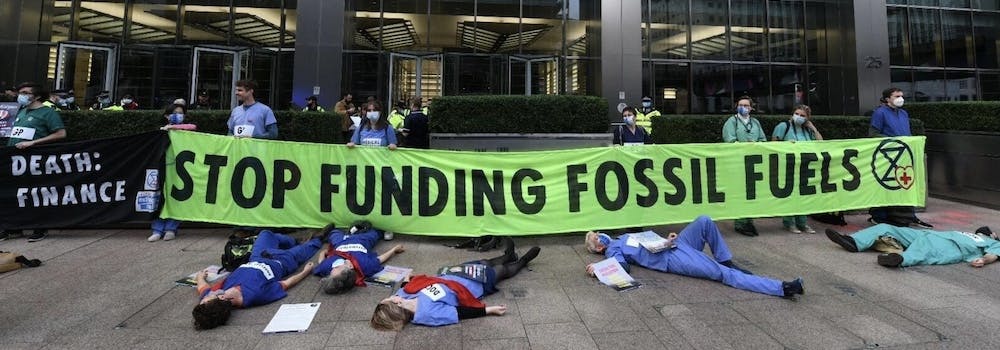 Death: finance. Stop funding fossil fuels.