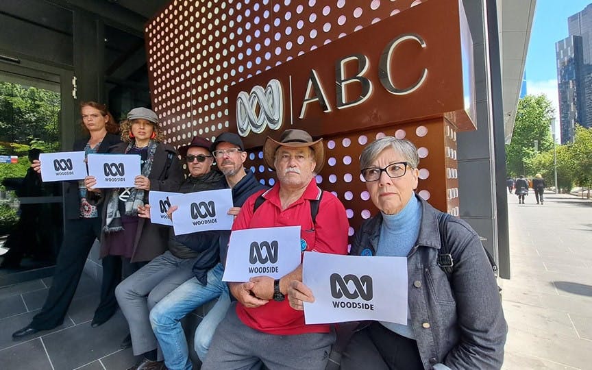 Protesters at ABC Melbourne