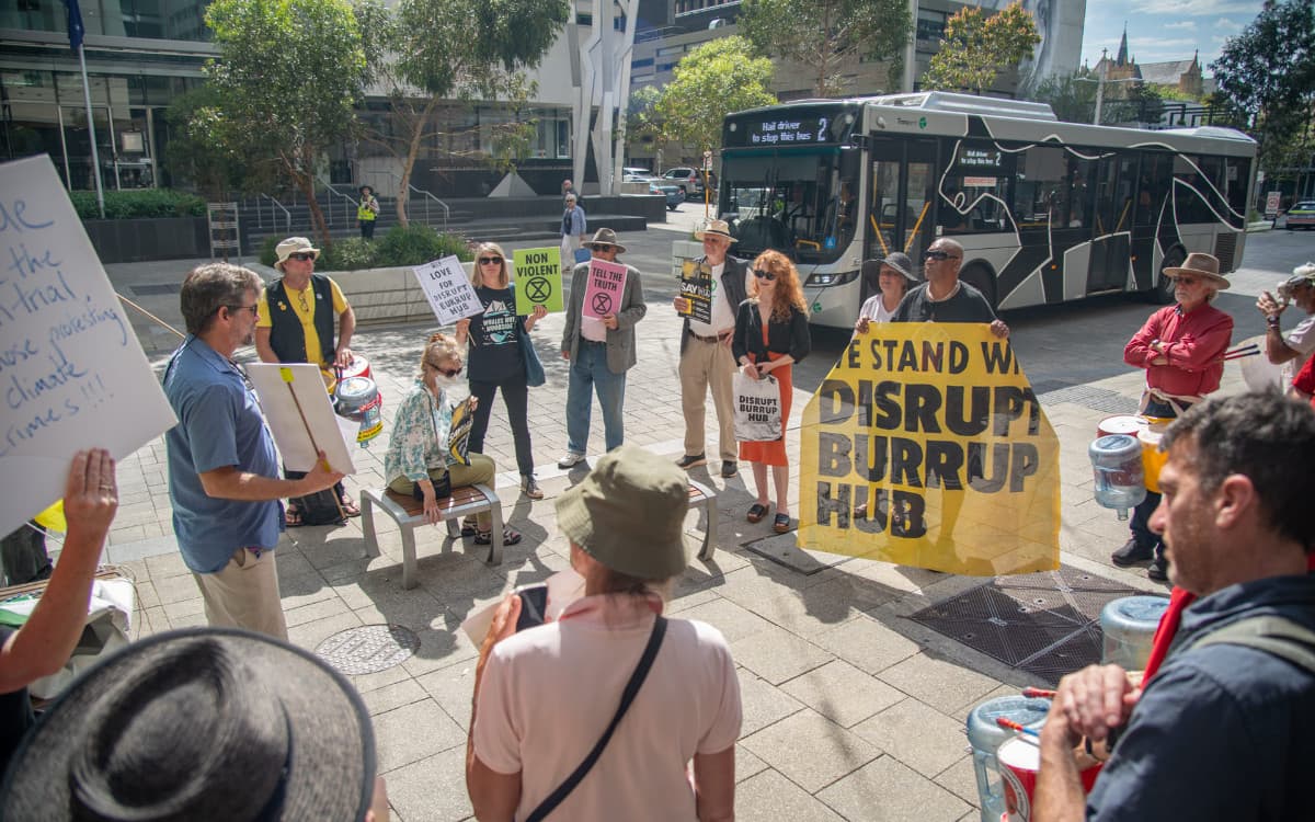 Supporters from Drummers for Climate Action, XRWA Grandparents and XRWA Western Suburbs