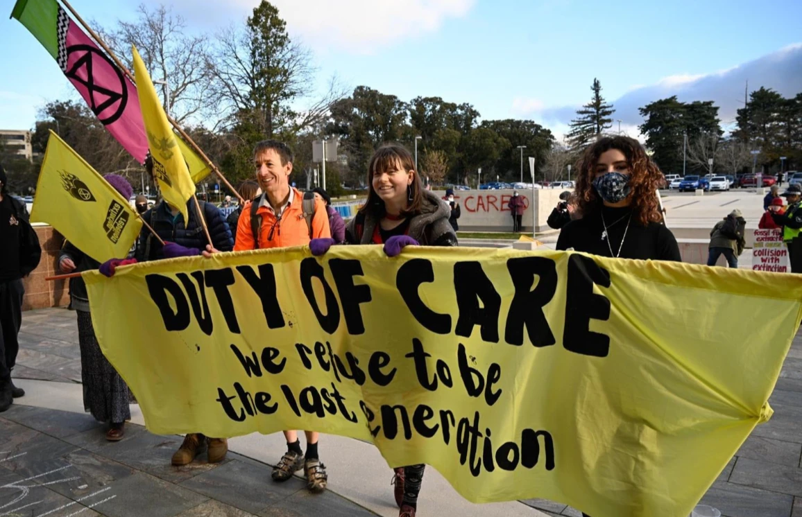 XRACT activists at at Parliament House