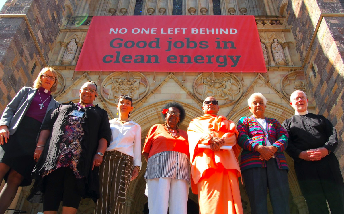 Senior leaders from communities of faith during the ARRCC week of banner actions for climate