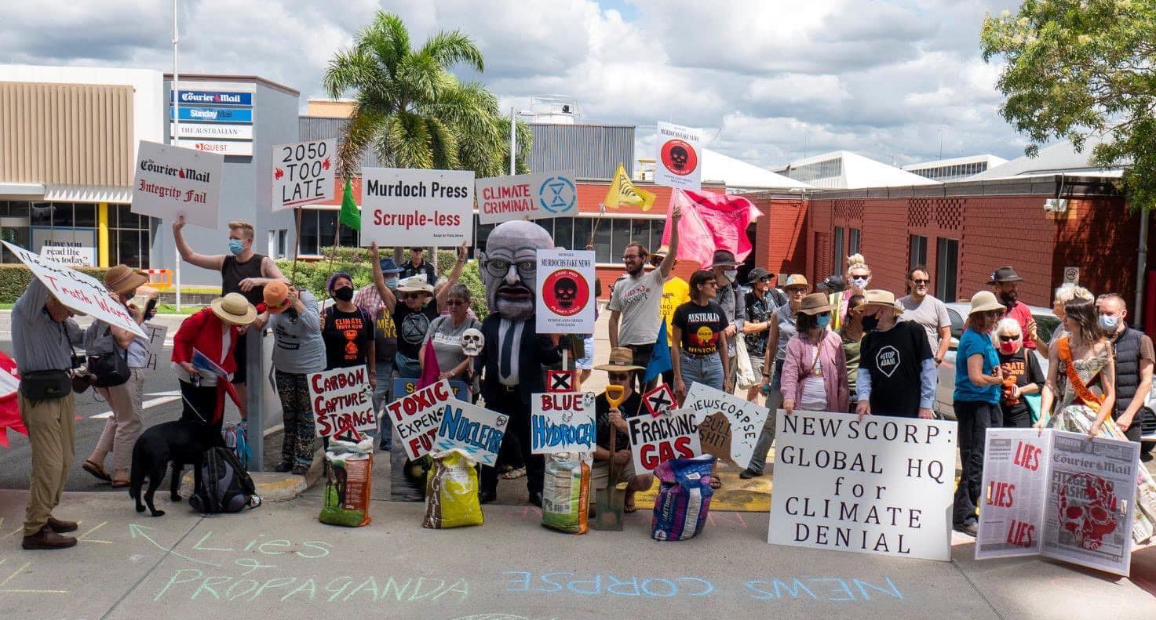 News Corp HQ Blockade in Brisbane/Meanjin