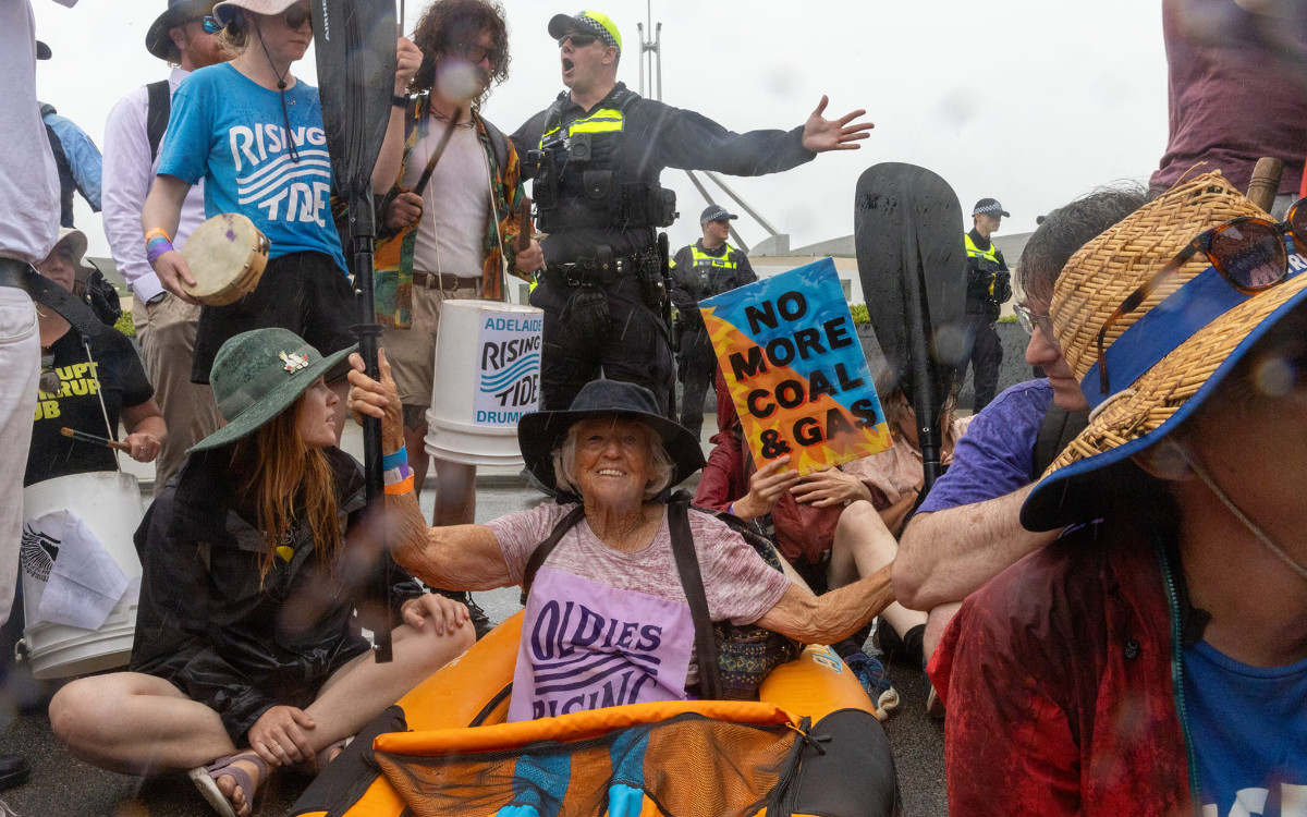 Protesters in Canberra