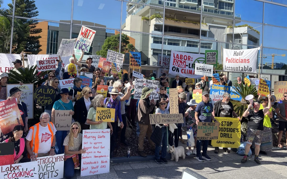 Climate protesters on the Gold Coast