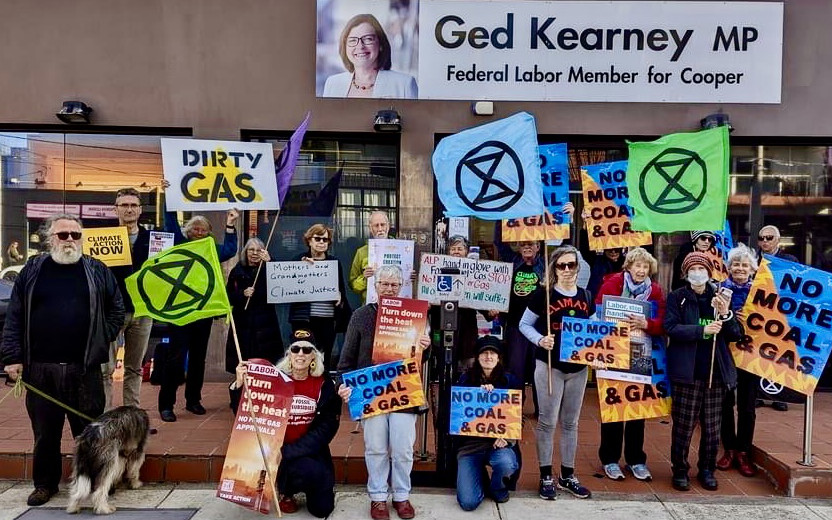 Snap action at the office of Ged Kearney, VIC