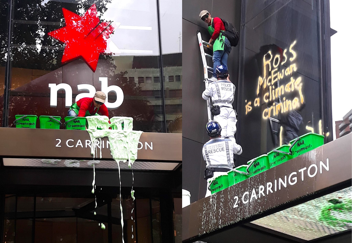 Sydney rebels pour scorn on NAB’s new policy greenwash