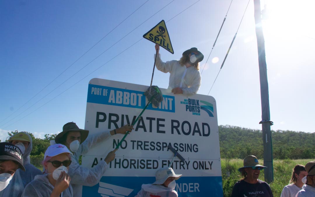 Adani prevents concerned citizens from inspecting and cleaning wetland pollution