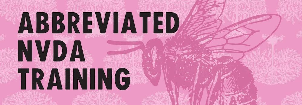 Abbreviated NVDA training Abbreviated NVDA training