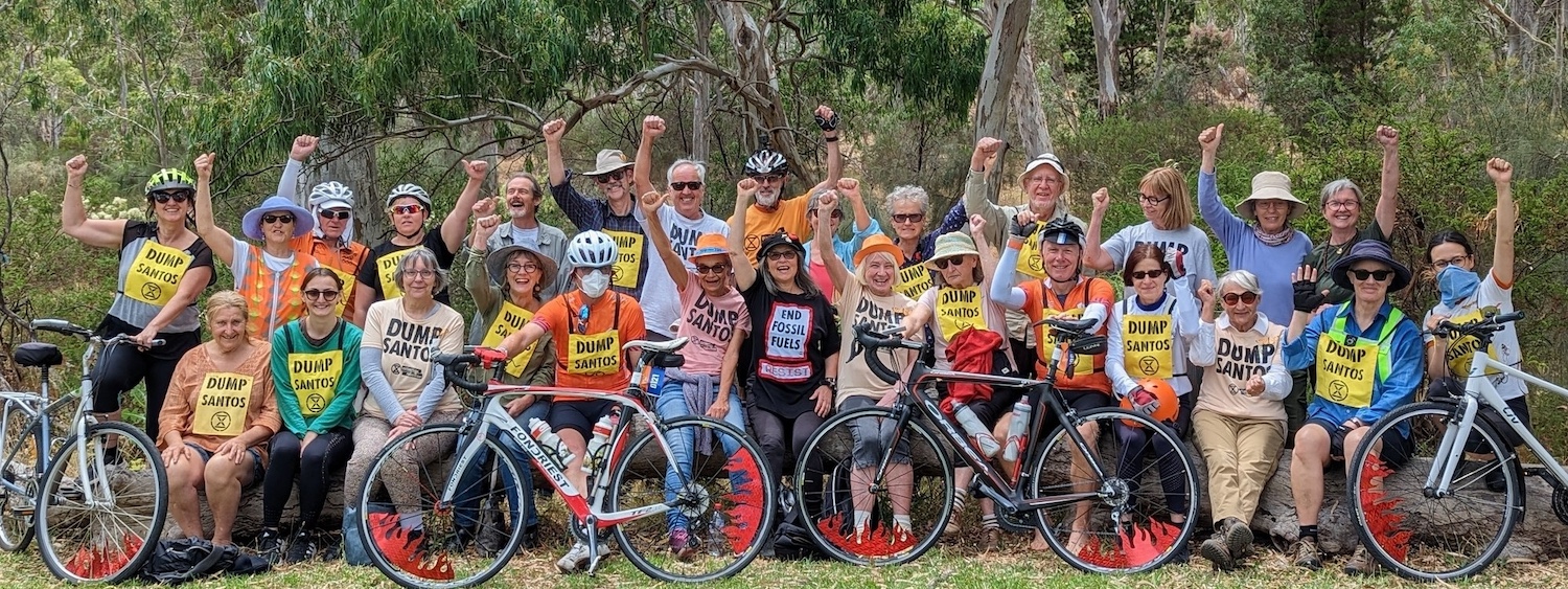 Group of XRSA rebels urging the Tour Down Under to Dump SANTOS!