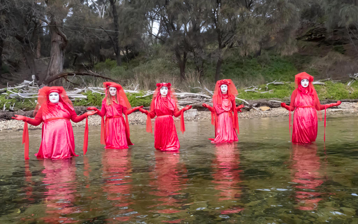 Red Rebels adjacent to farmed salmon pens