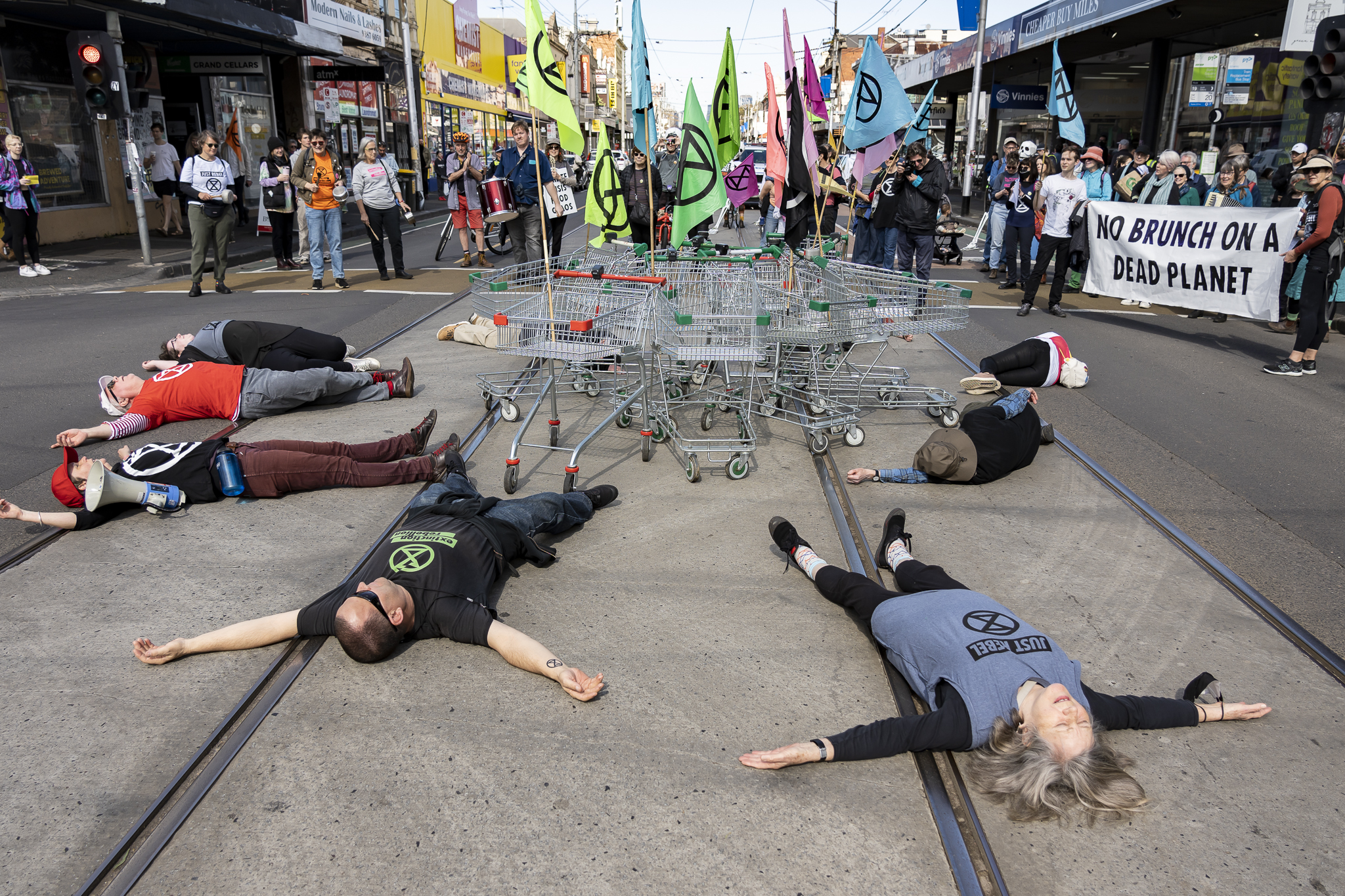 Die-in after trolley dance