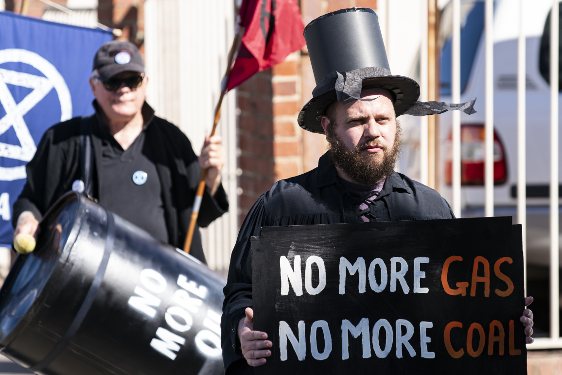 Drummers at the funeral procession