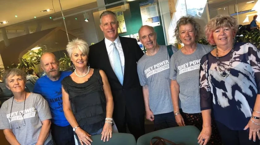 XR Qld rebels after the Tribunal ruling (Miree is third from left)