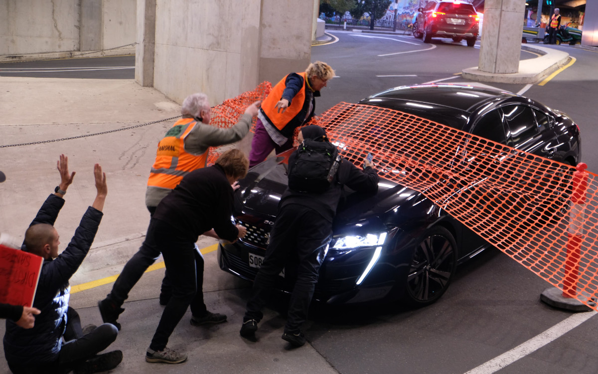Action in the Adelaide Conference Centre car park