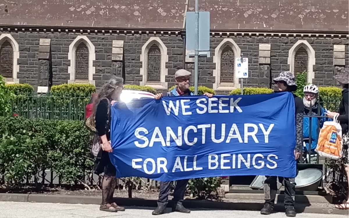 Protesters with